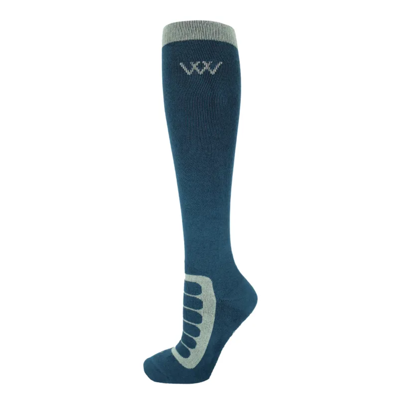 Woof Wear Long Bamboo Tech Riding Sock - Petrol/Sage
