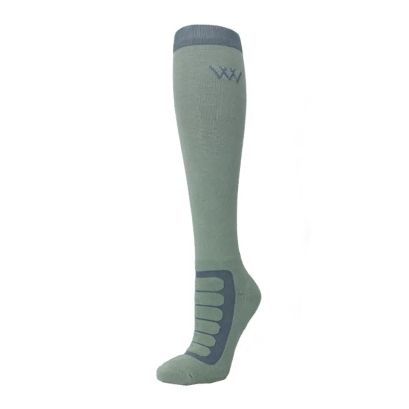 Woof Wear Long Bamboo Tech Riding Sock - Sage/Steel