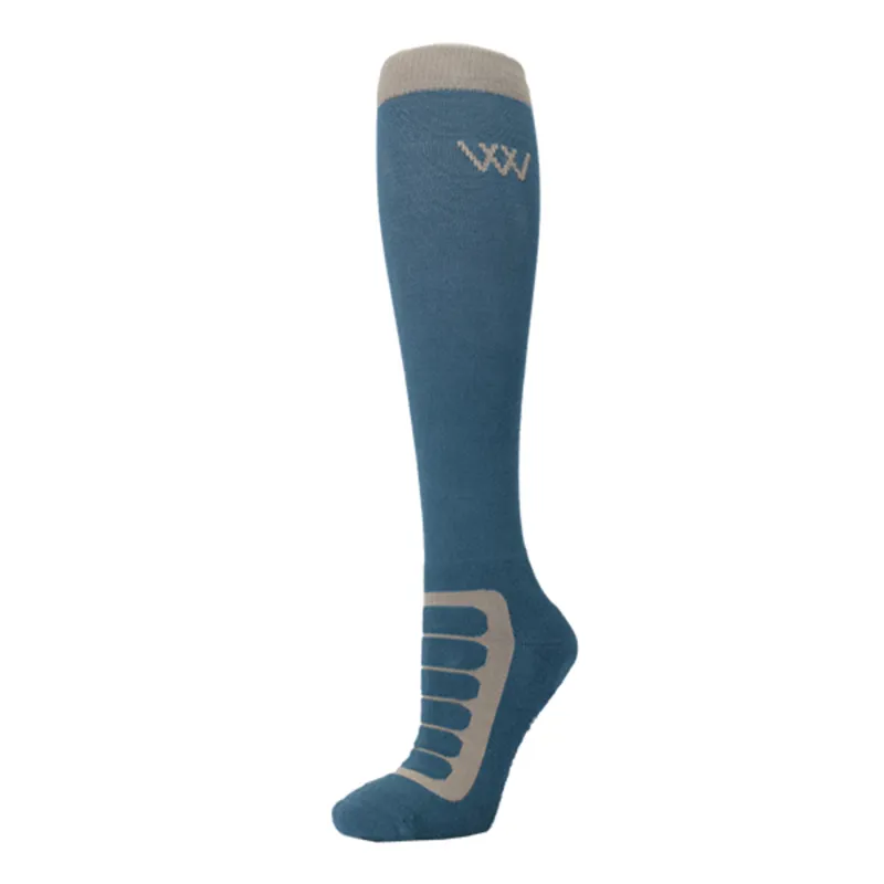 Woof Wear Long Bamboo Tech Riding Sock - Steel/Stone