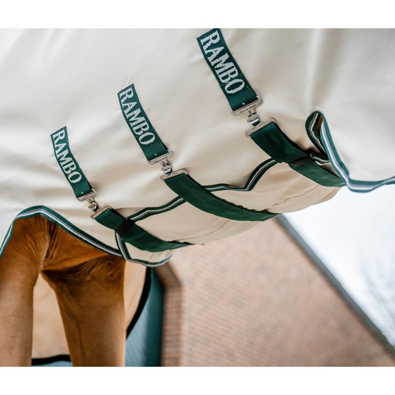 Horseware Rambo Hoody - Chalk/Hunter Green/Silver-2