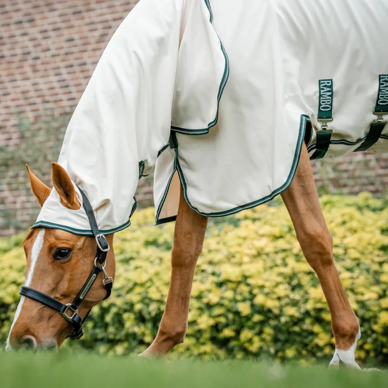 Horseware Rambo Hoody - Chalk/Hunter Green/Silver-1