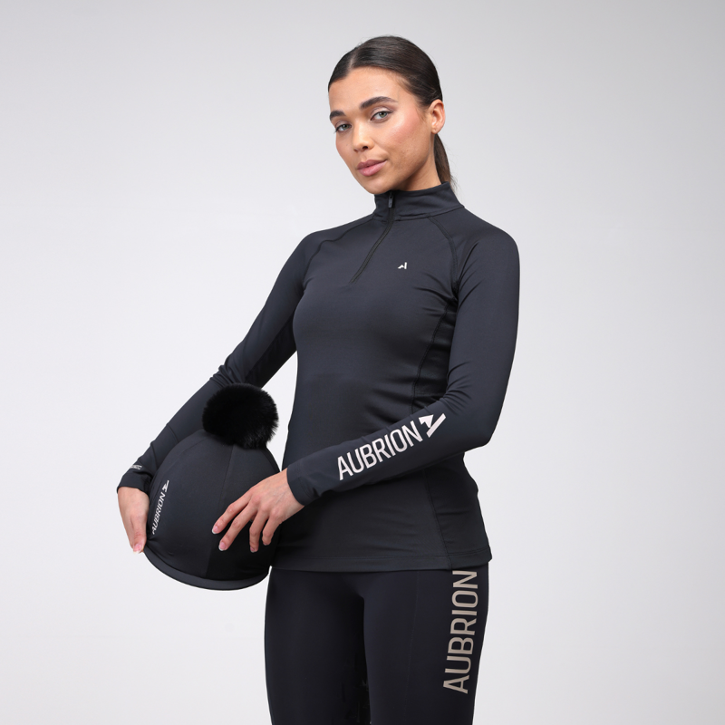 Aubrion Ladies React Long Sleeve Base Layer - Shadow-2