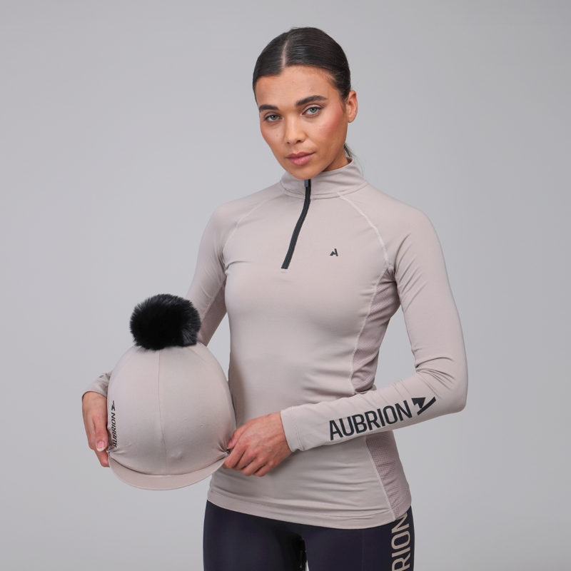 Aubrion Ladies React Long Sleeve Base Layer - Sand-2