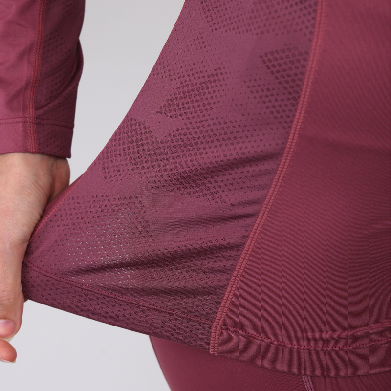 Aubrion Ladies React Long Sleeve Base Layer - Mauve-11