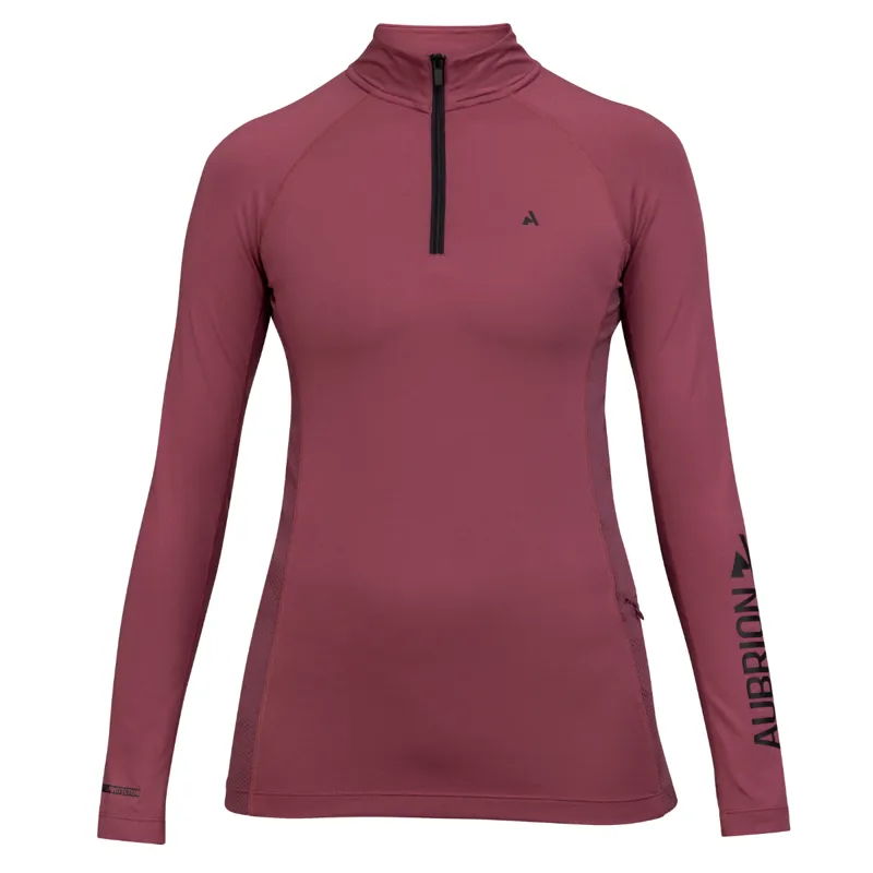 Aubrion Ladies React Long Sleeve Base Layer - Mauve