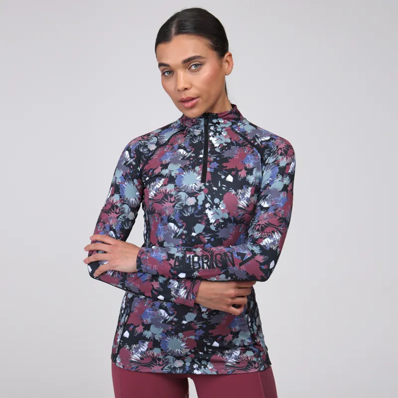 Aubrion Ladies React Long Sleeve Base Layer - Abstract-2
