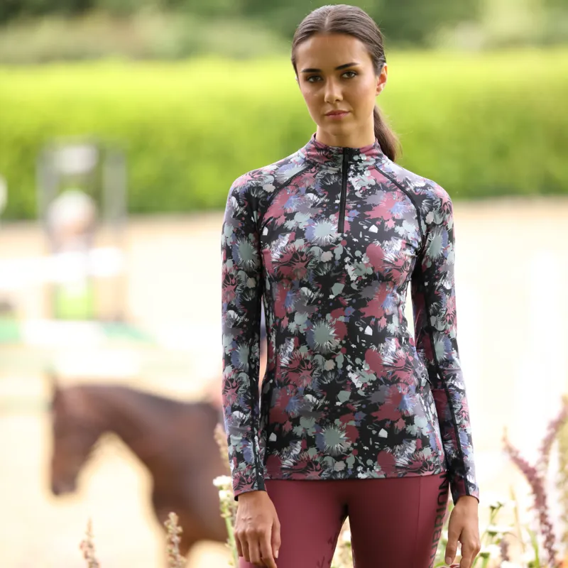 Aubrion Ladies React Long Sleeve Base Layer - Abstract-4