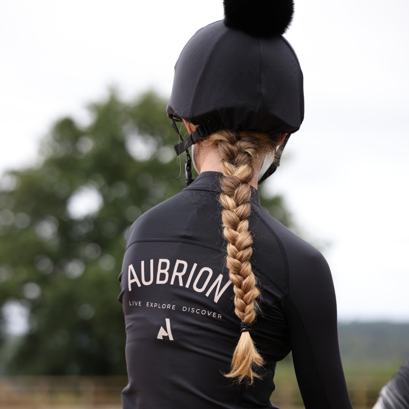 Aubrion Young Rider React Long Sleeve Base Layer - Shadow-3