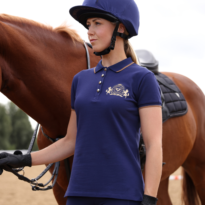 Aubrion Ladies Team Short Sleeve Polo - Midnight-5