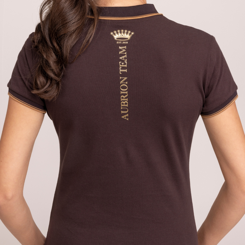 Aubrion Ladies Team Short Sleeve Polo - Umber-7