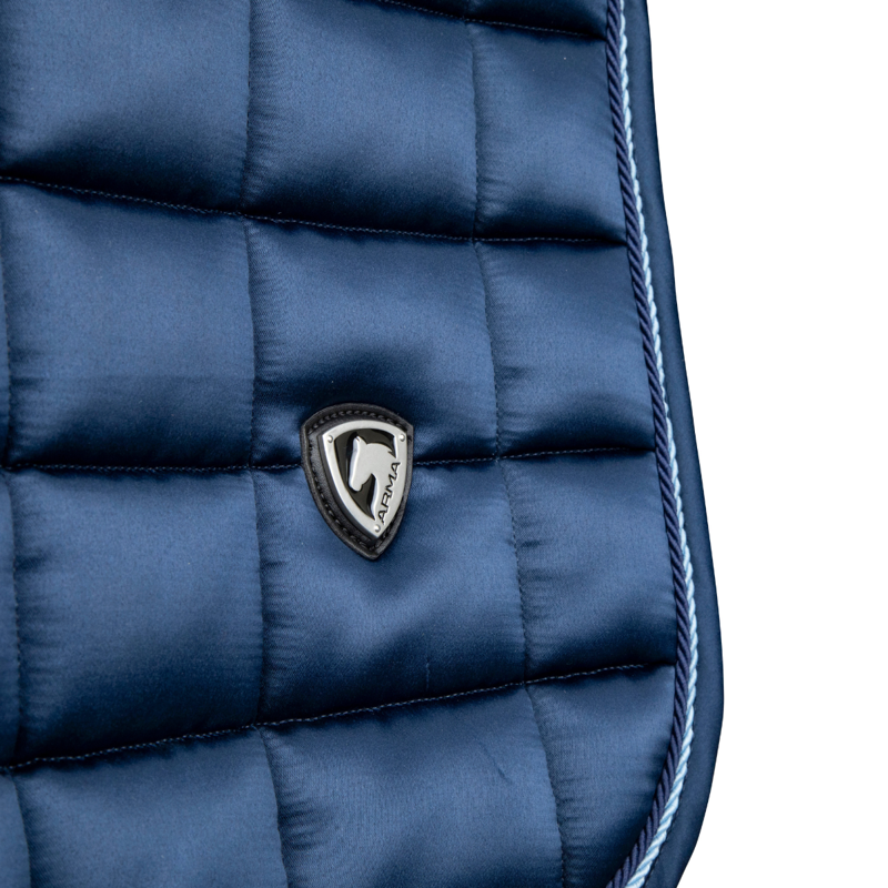 Shires ARMA Eltar Satin Dressage Saddlecloth - Navy-4