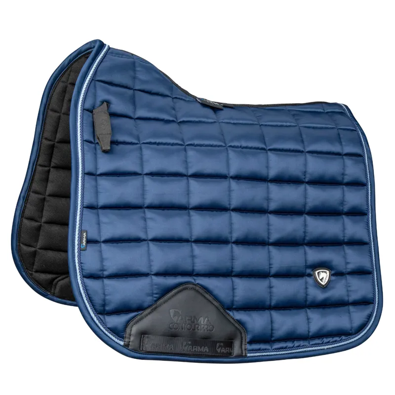 Shires ARMA Eltar Satin Dressage Saddlecloth - Navy