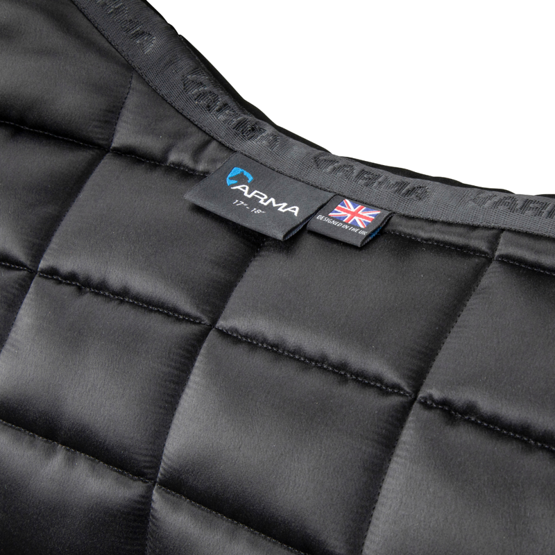 Shires ARMA Eltar Satin Dressage Saddlecloth - Black-5