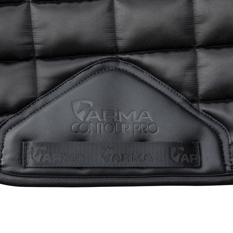Shires ARMA Eltar Satin Dressage Saddlecloth - Black-1