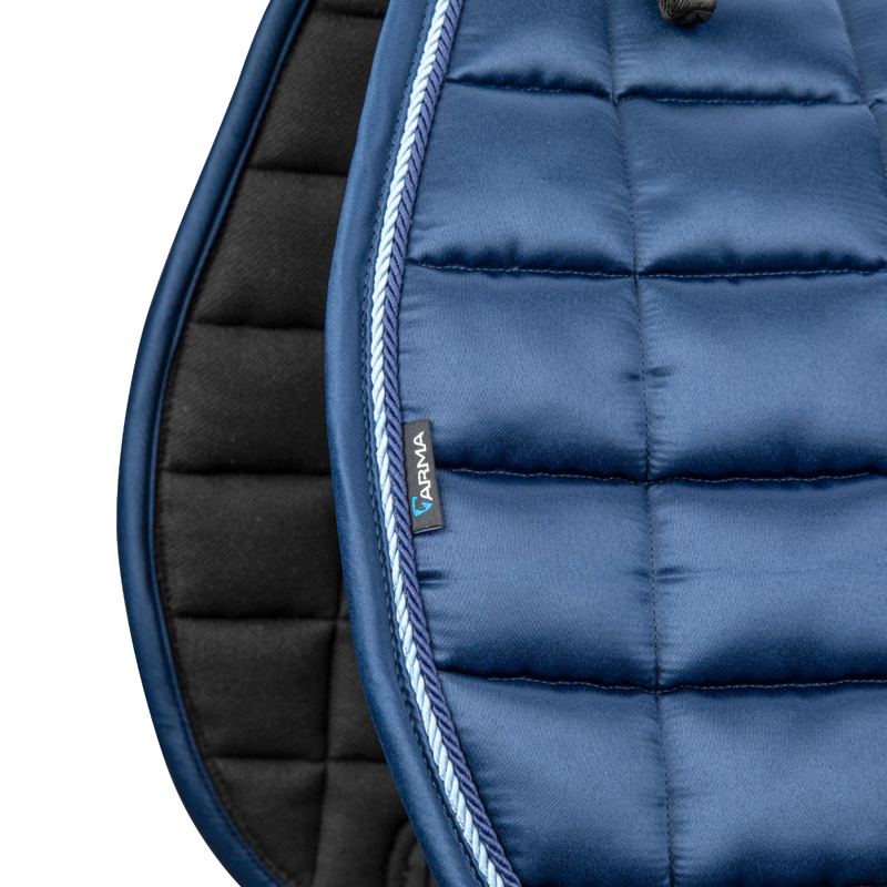Shires ARMA Eltar Satin Saddlecloth - Navy-5