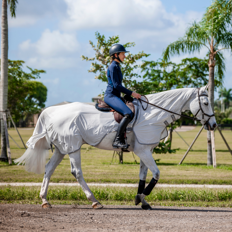 Horseware Amigo Flyrider - Silver/Titanium Grey Silver-4