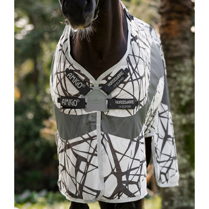 Horseware Amigo CamoFly Plus Fly Sheet - Print Grey-1