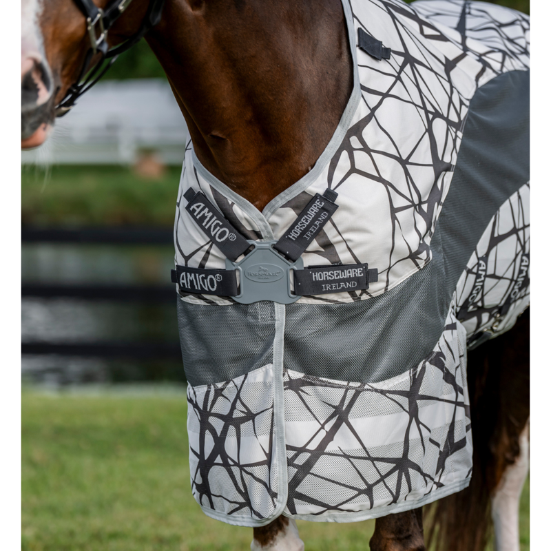 Horseware Amigo CamoFly 3-in-1 Plus Fly Sheet - Print/Grey-1