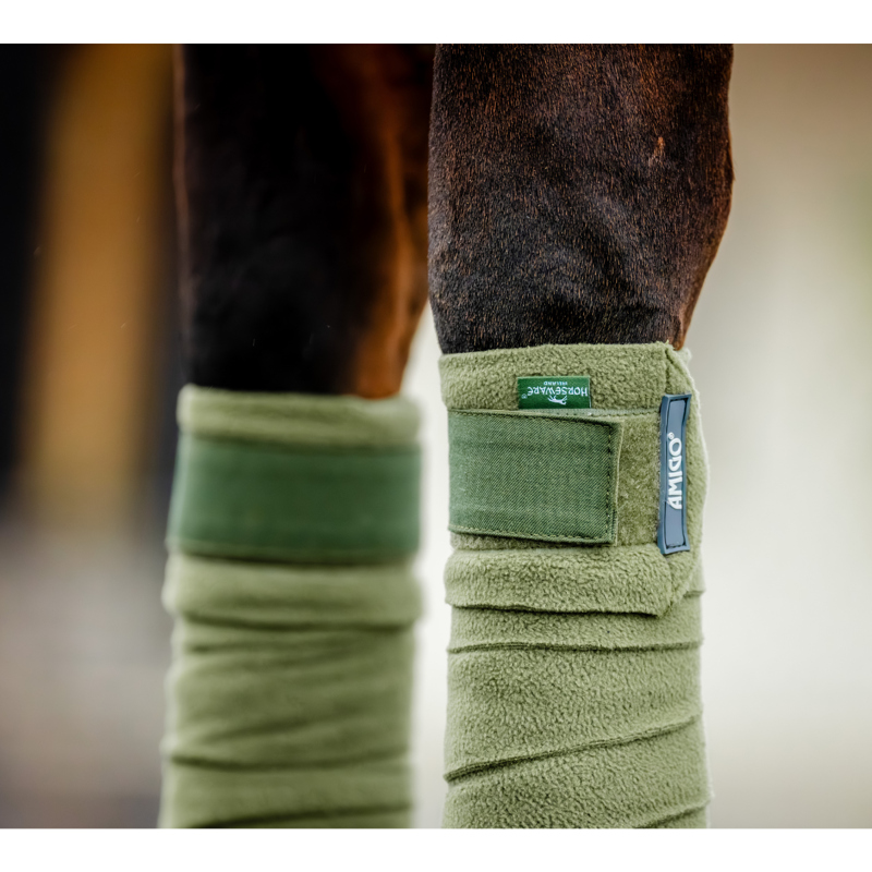 Horseware Amigo Fleece Bandages - Bramble - One Size-2