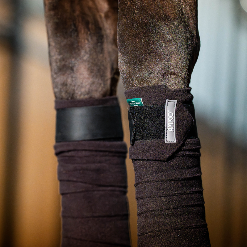 Horseware Amigo Fleece Bandages - Black-3