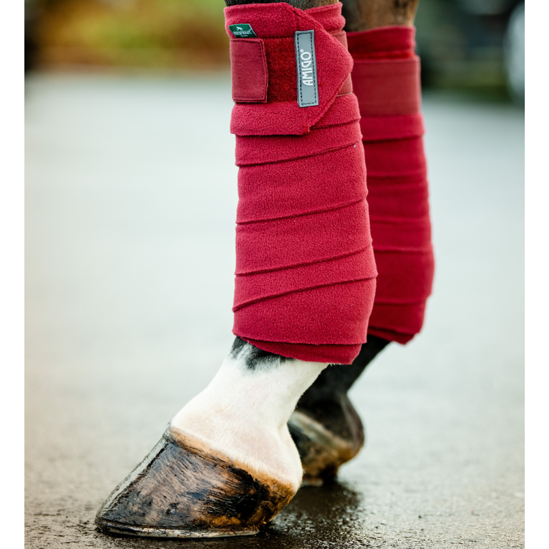 Horseware Amigo Fleece Bandages - Mulberry - One Size-2