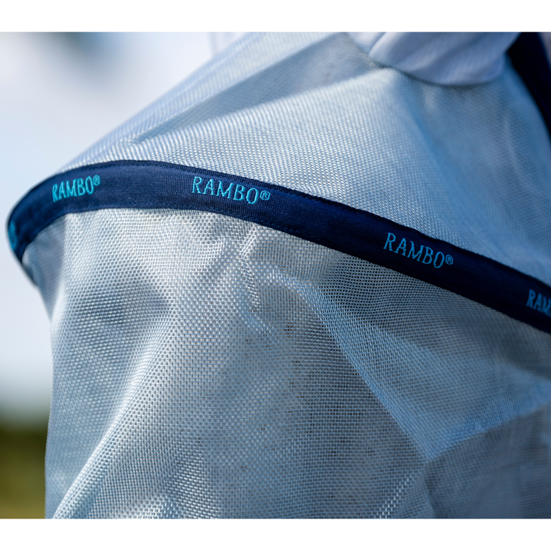 Horseware Rambo Flymask - Azure Blue/Navy Electric Blue-2