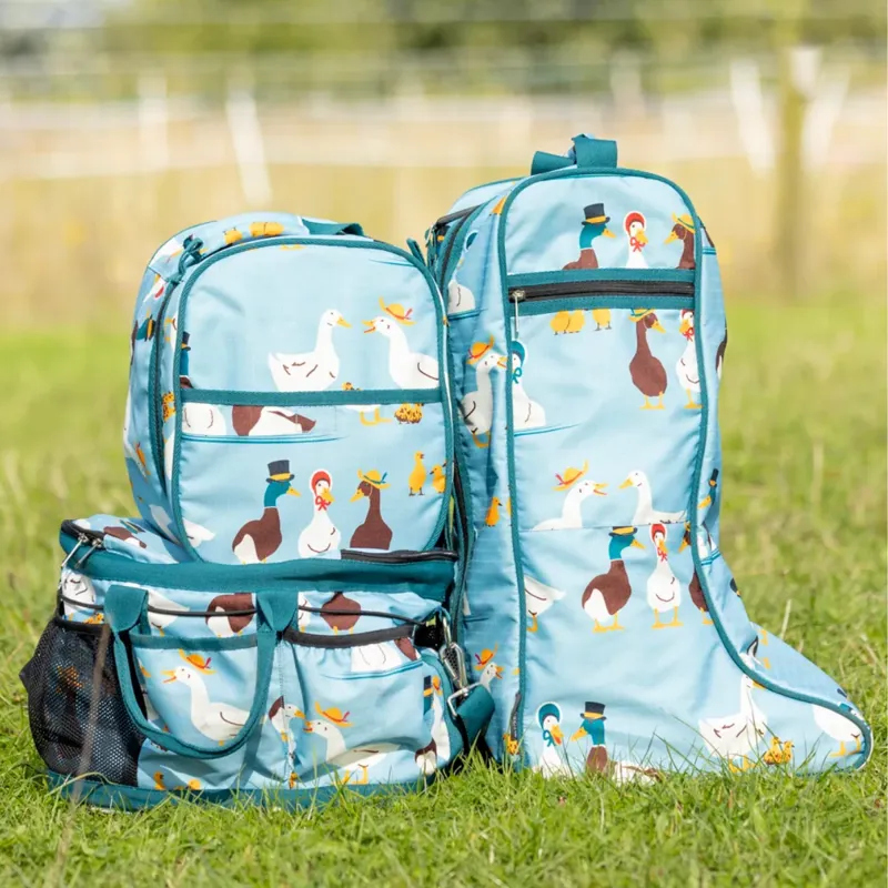 Hy Equestrian Ay Up Duck Boot Bag - Blue/Turquoise-1