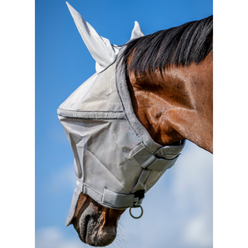 Horseware Rambo Flymask - Silver/Titanium Grey Silver-2
