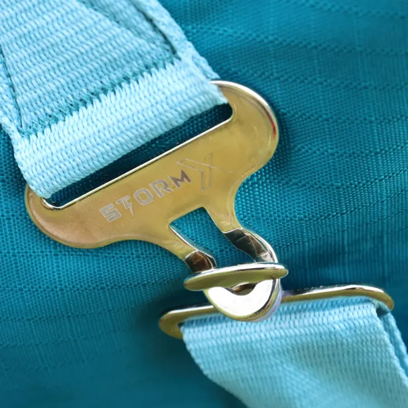 Hy StormX Original Ay Up Duck 50 Turnout Rug - Blue/Turquoise-3