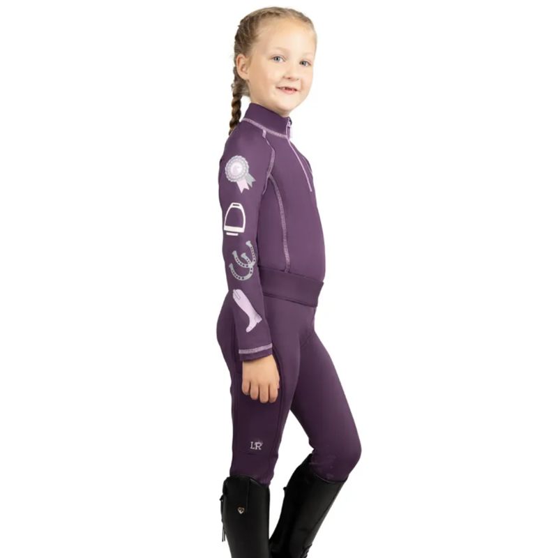 Little Rider Giddy Up Gymkhana Base Layer - Purple/Lilac-1