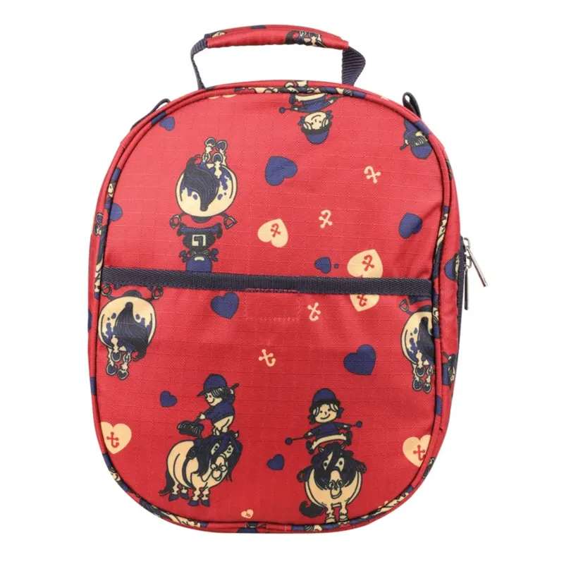 Hy Equestrian Thelwell Collection Balancing Act Hat Bag - Red/Navy