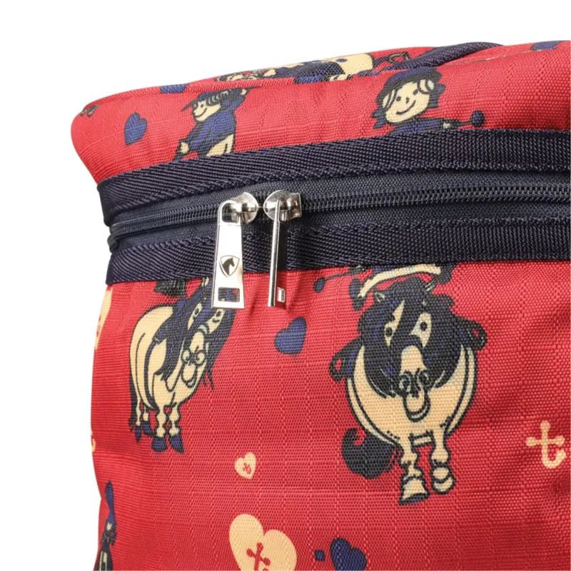 Hy Equestrian Thelwell Collection Balancing Act Hat Bag - Red/Navy-2