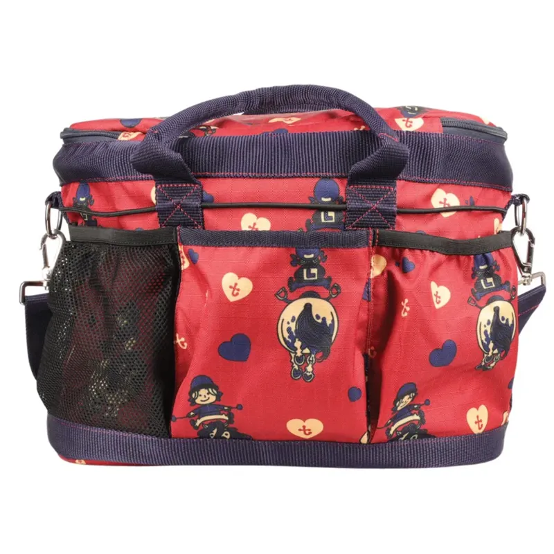 Hy Equestrian Thelwell Collection Balancing Act Grooming Bag - Red/Navy