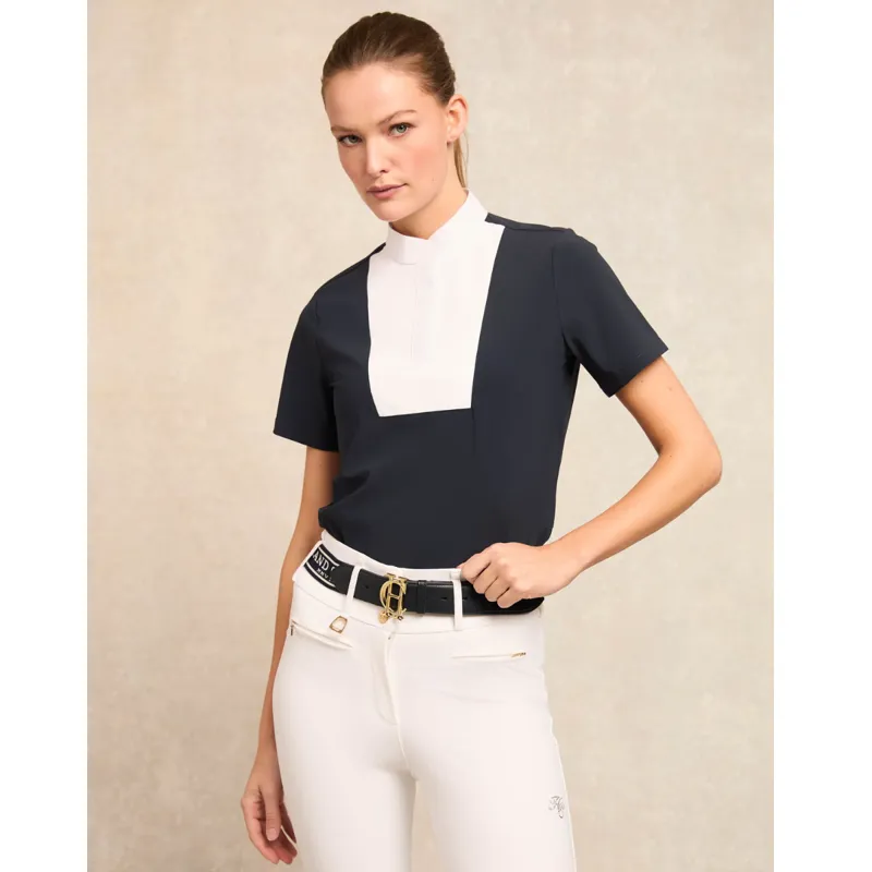 Holland Cooper Gatcombe Short Sleeve Show Shirt - Ink Navy