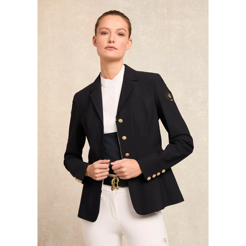 Holland Cooper Gatcombe Short Sleeve Show Shirt - Ink Navy-5