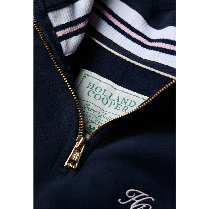 Holland Cooper Burford Quarter Zip Neck Sweat - Ink Navy-4