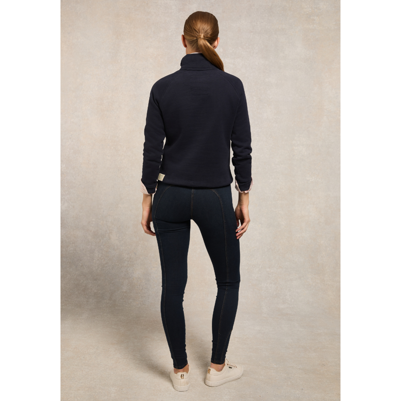 Holland Cooper Burford Quarter Zip Neck Sweat - Ink Navy-3