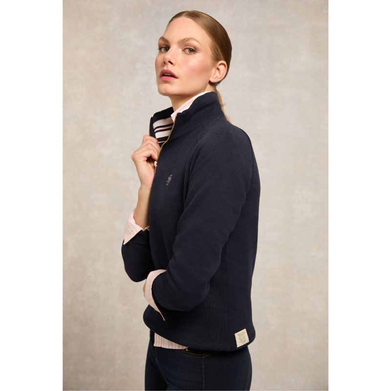 Holland Cooper Burford Quarter Zip Neck Sweat - Ink Navy-1