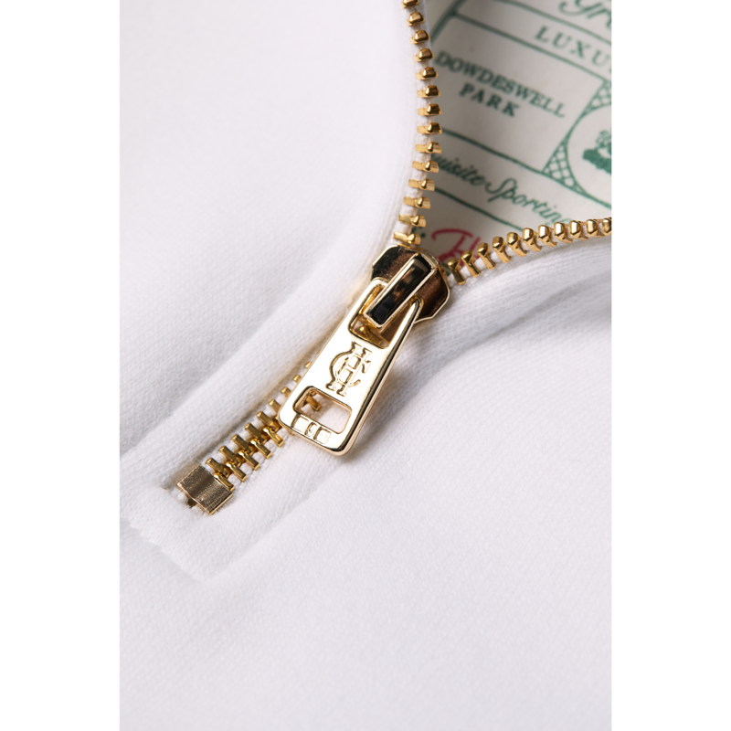 Holland Cooper Burford Quarter Zip Neck Sweat - White-8