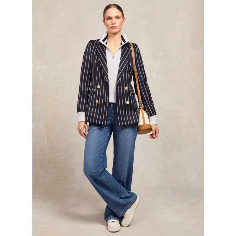 Holland Cooper Burford Quarter Zip Neck Sweat - White-5