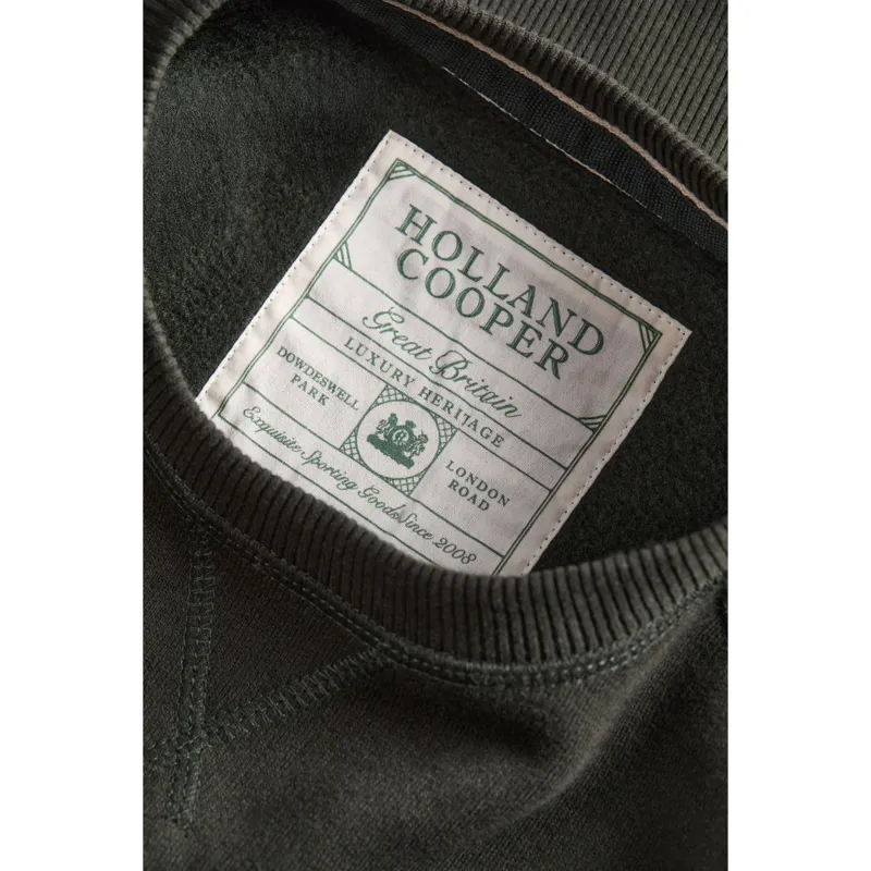 Holland Cooper Script Crew Sweat - Racing Green-4
