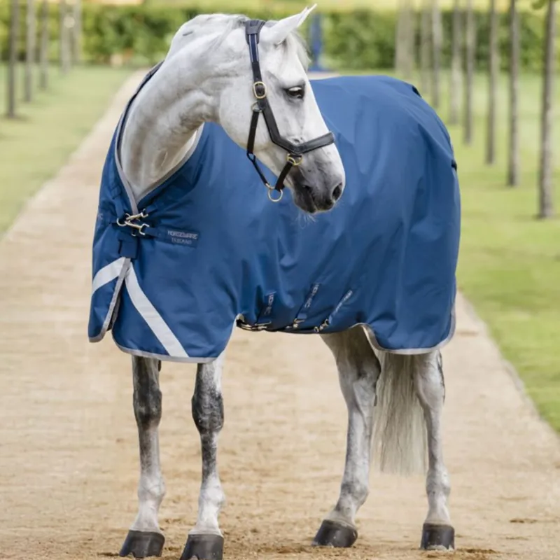 Horseware Ionic Therapy 100g Turnout Rug - Imperial Blue/Silver Navy-2