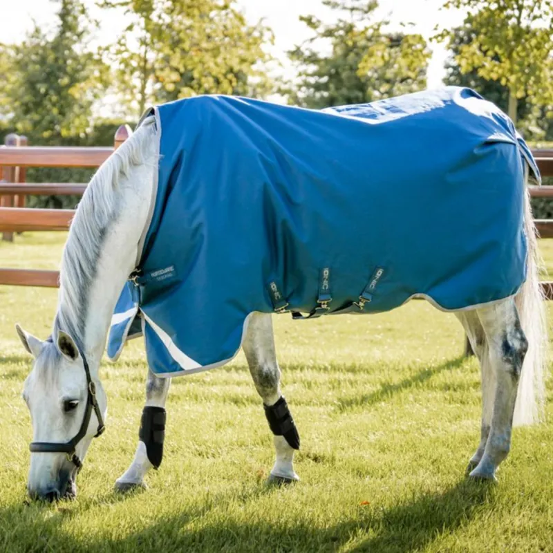 Horseware Ionic Therapy 100g Turnout Rug - Imperial Blue/Silver Navy-1