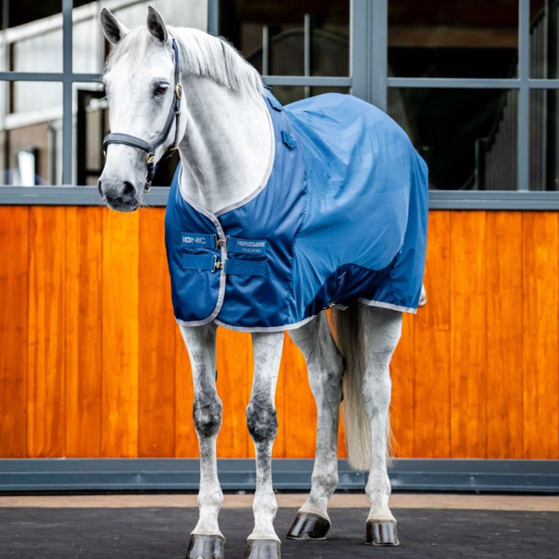 Horseware Ionic Therapy Mesh Cooler - Imperial Blue/Silver Navy-3