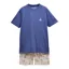 Joules Men's Harford Short Nightwear Set With Packable Travel Bag - Blue
