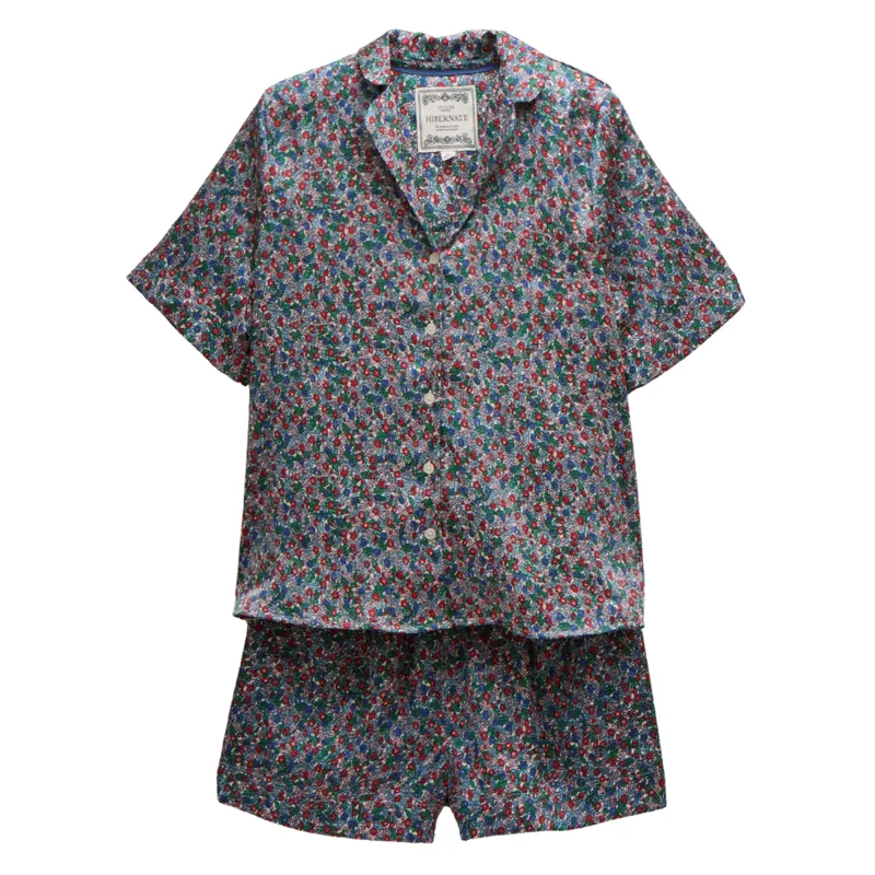 Joules Natalia Satin Short Pyjama Set - Multi Ditsy