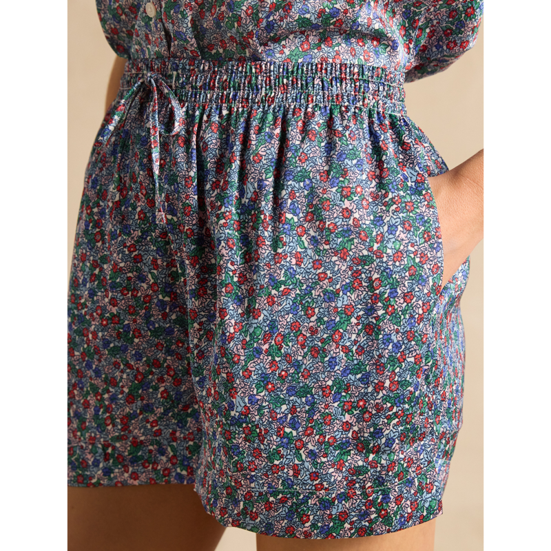 Joules Natalia Satin Short Pyjama Set - Multi Ditsy-6