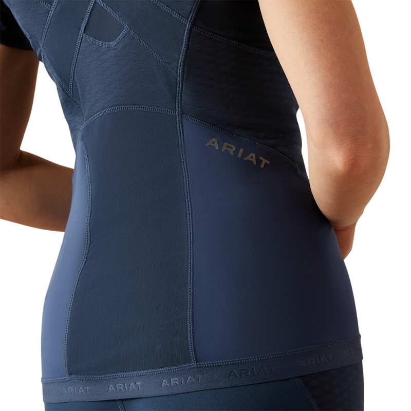 Ariat Women's Ascent Crew 1/4 Zip Baselayer - Dark Denim-3