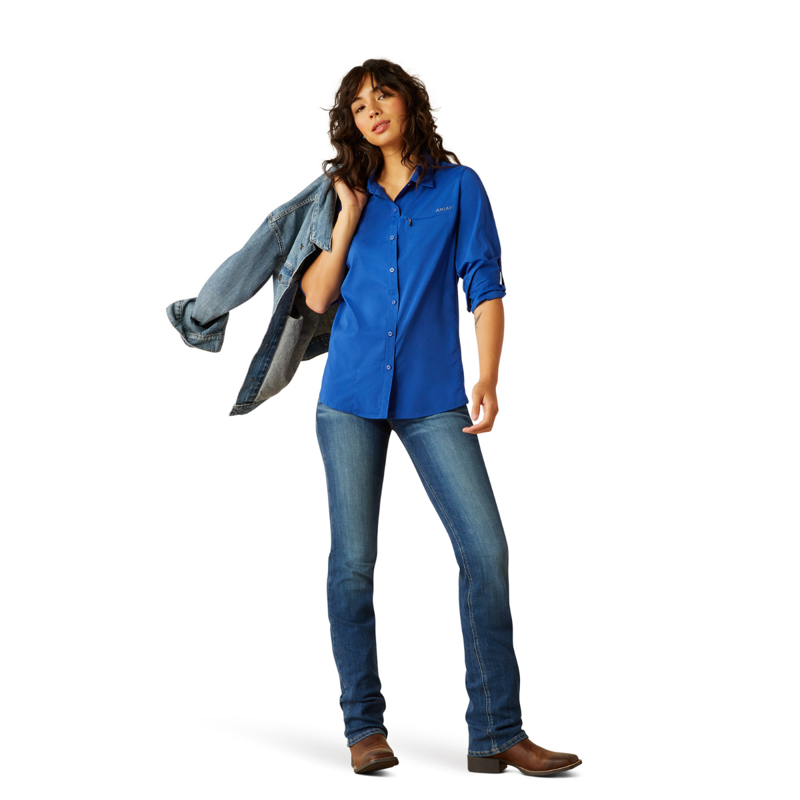 Ariat Women's VentTEK Stretch Shirt - Mazarine Blue-5