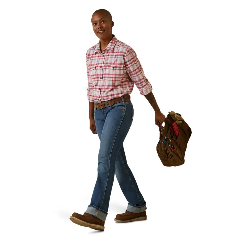 Ariat Women's Rebar Made Tough Durastretch Work- Cherries Julibee Plaid-6
